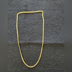 Nice Solid 18k Yellow Gold Cuban Chain Necklace Men/Women